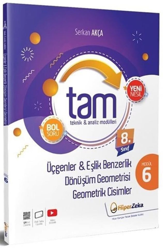 Uzman 8.Sınıf TAM Matematik 6 Teknik Analiz Modülleri & Üçgenler ve Geometrik Cisimler