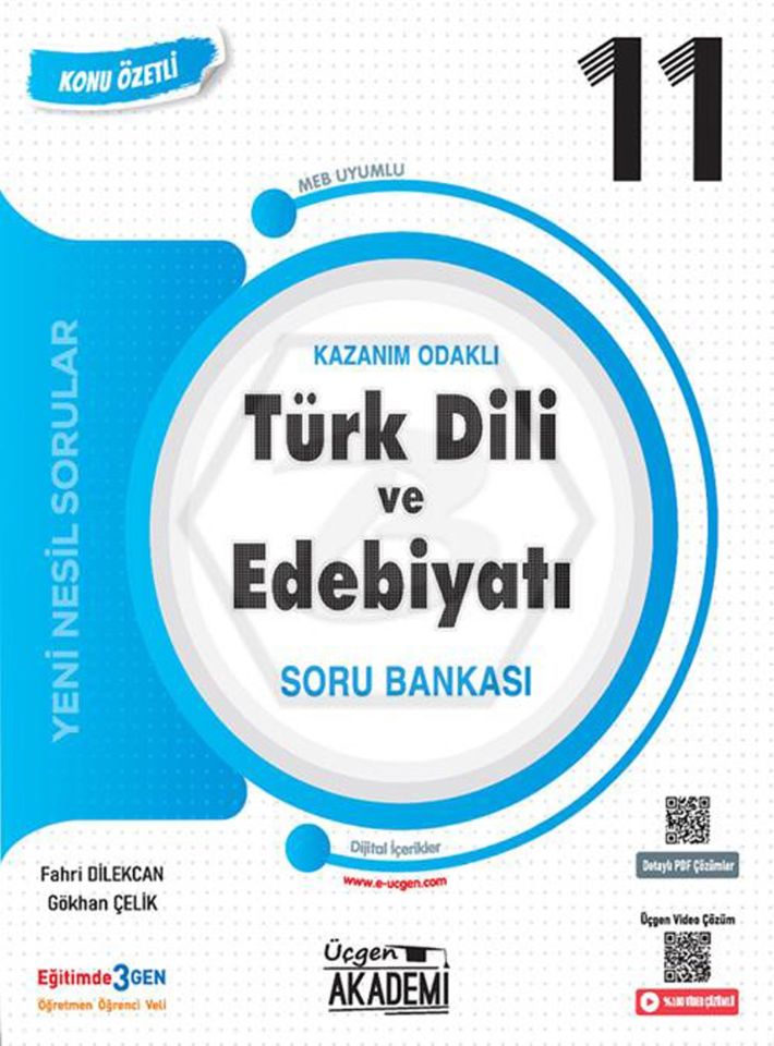 Üçgen 11. Sınıf Türk Dili ve Edebiyatı Konunun Özü Soru Bankası