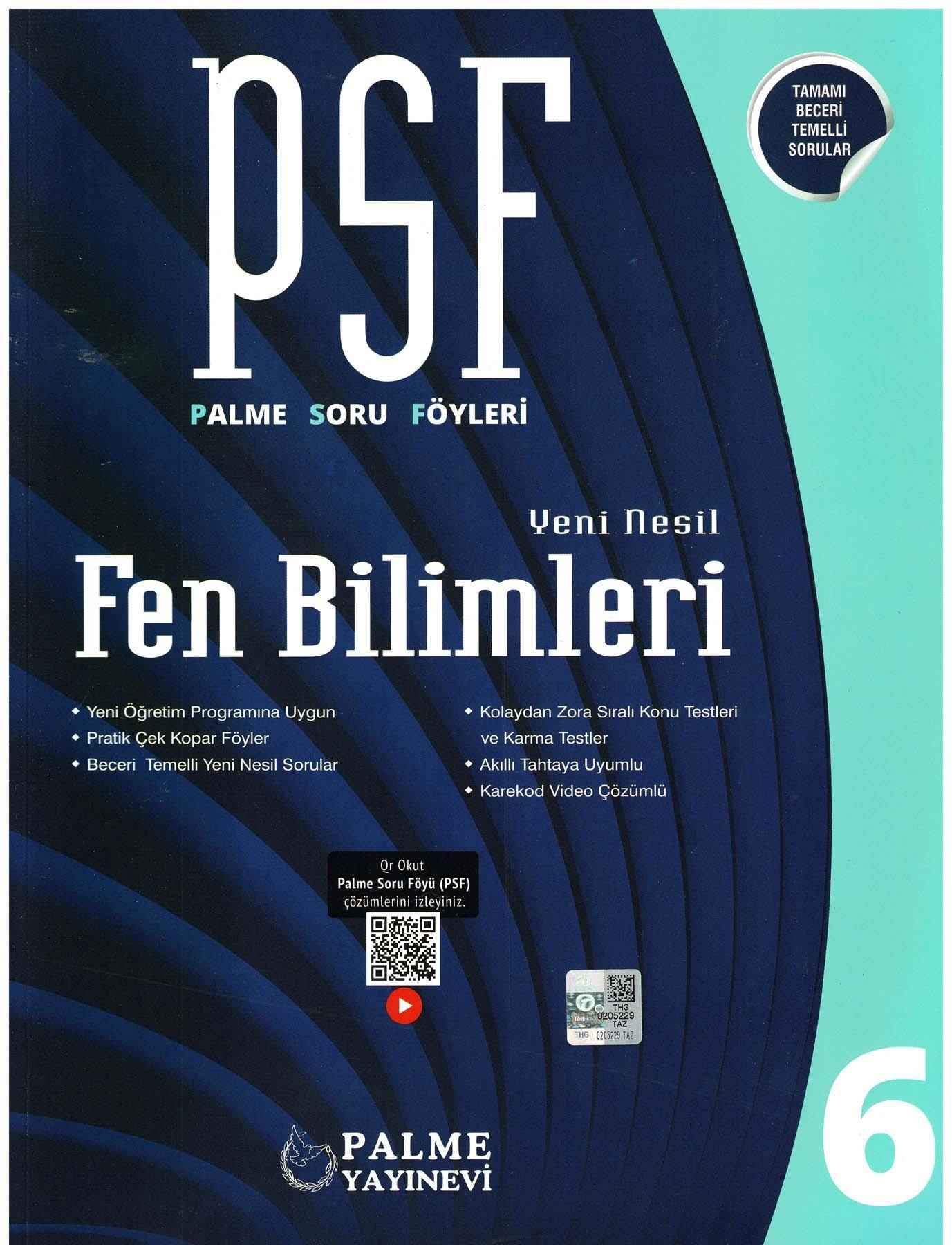 Palme 6.Sınıf Fen Bilimleri Palme Soru Föyleri