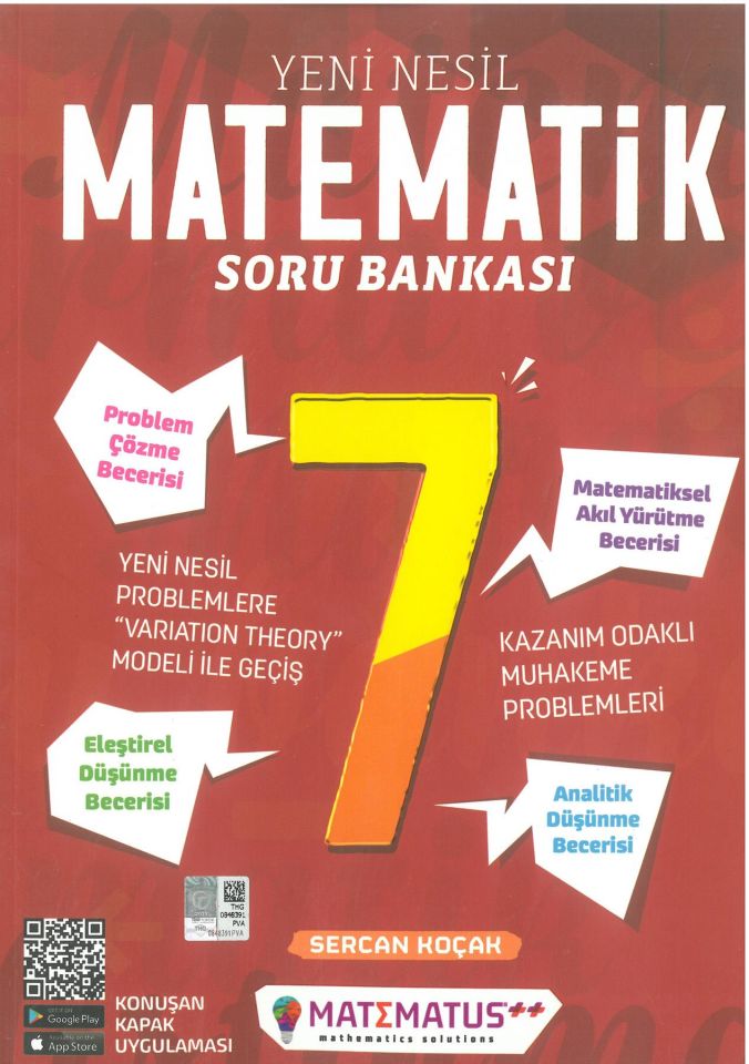 Matematus ++7 Sınıf Yeni Nesil Matematik Soru Bankası