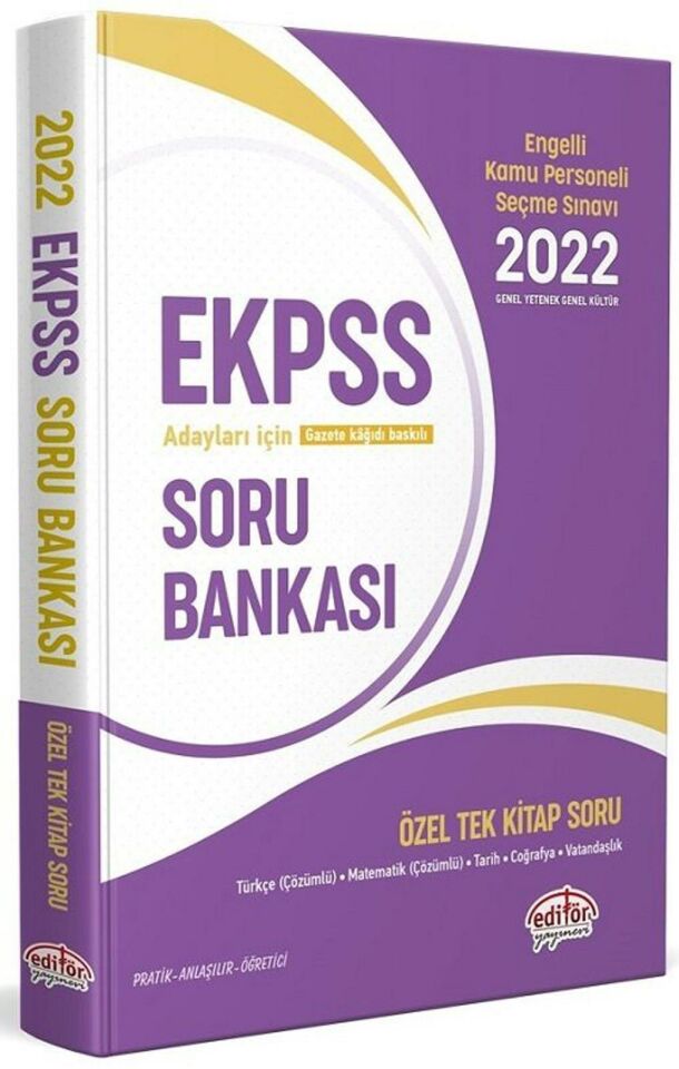 Editör 2022 EKPSS Tek Kitap Soru Bankası