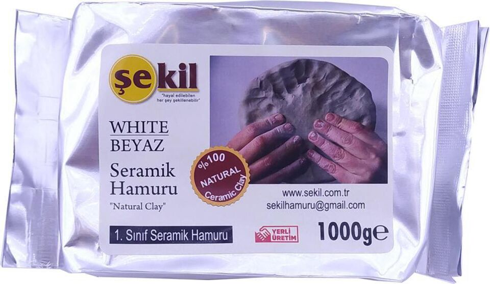 Şekil Seramik Hamuru Beyaz 1000gr Vk1000 (1 adet)