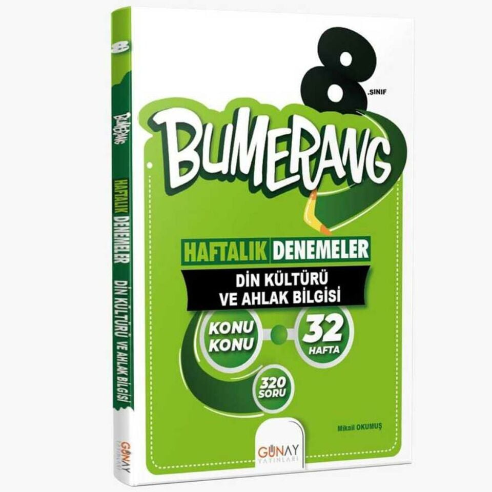 Günay 8.Sınıf Bumerang Din Kültürü Haftalık Denemeler