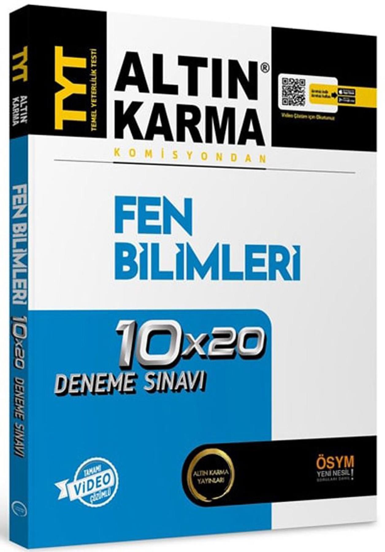 Altın Karma TYT Fen Bilimleri 10 x 20 Deneme Sınavı