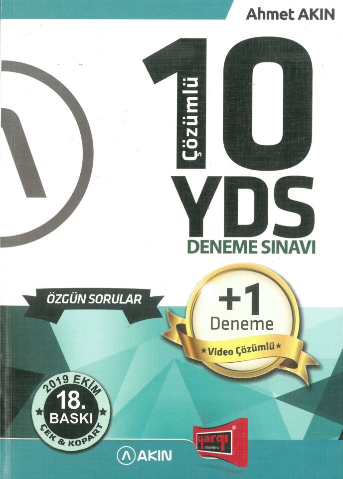 Yargı-Akın YDS 10+1 Çözümlü Özgün Deneme Sınavı