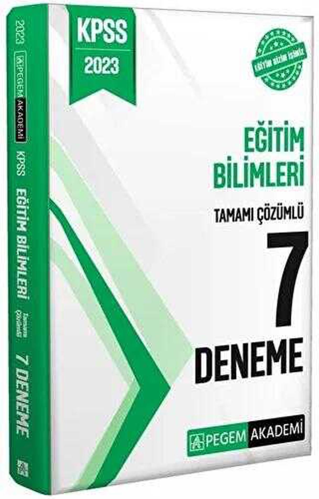 Pegem KPSS Eğitim Bilimleri 7 Deneme Çözümlü 2023