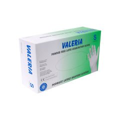 VALERİA Lateks Pudrasız Muayene Eldiveni 100'lü Beyaz S