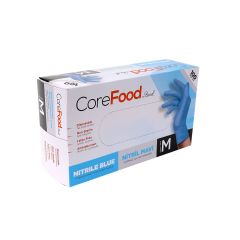 COREMED Nitril Pudrasız Muayene Eldiveni 100'lü Mavi M 20 Paket