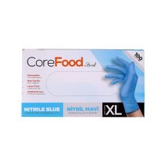 COREMED Nitril Pudrasız Muayene Eldiveni 100'lü Mavi XL 20 Paket