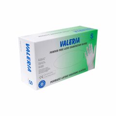VALERİA Lateks Pudrasız Muayene Eldiveni 100'lü Beyaz S 20 Paket