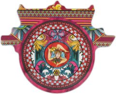 Barok Fuşya Melamin Sunum Tahtası 22,8x17,4 cm