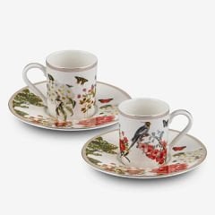 Beyaz Porselen Kahve Fincan Seti 90 Ml Magic Garden Collection by Chiara Alessi