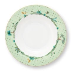 Deep Plate Jolie Gold Dots Green 21.5cm