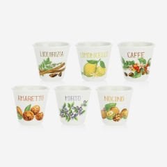 Beyaz Porselen Mini Su Bardağı Seti 75 Ml Liquorelli Collection by La Porcellana Bianca