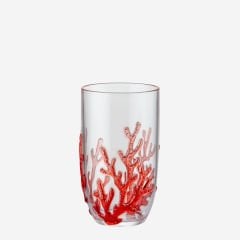 Kırmızı Akrilik Su Bardağı 600 Ml Bambu Collection by Chiara Alessi