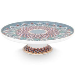 Mini Cake Tray Flower Festival Scallop Deco Light Blue 21cm