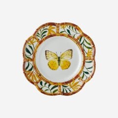 Kırmızı Melamin Kahvaltı Tabağı 23 Cm Bambu Collection by Chiara Alessi