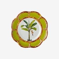 Yeşil Beyaz Melamin Kahvaltı Tabağı 23 Cm Bambu Collection by Chiara Alessi