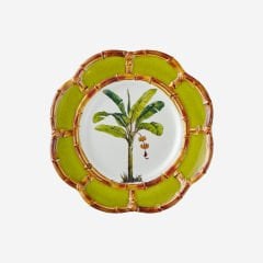 Yeşil Beyaz Melamin Kahvaltı Tabağı 23 Cm Bambu Collection by Chiara Alessi