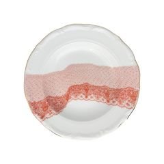 Volante Dentelle 22 cm Porselen Çukur Tabak