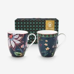 Mavi Porselen Kupa Seti 350 Ml Berry Blues Collection by Pip Studio