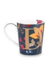 Alphabet Mugs Mavi Porselen D Harfli Kupa 350ml