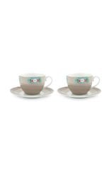 Haki Porselen Çay Fincan Seti 280 ml