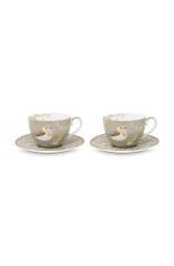 Haki Porselen Çay Fincan Seti 280 ml