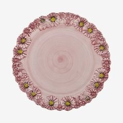 Pembe Seramik Servis Tabağı 36 Cm Camomilla Collection by Edelweiss Italy