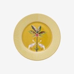 Sarı Porselen Pasta Tabağı 17 cm