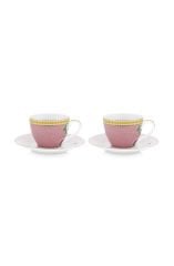 Pembe Porselen Kahve Fincan Seti 120 ml