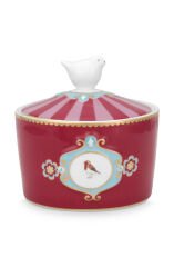 Sugar Bowl Love Birds Medallion Red-Pink 300ml