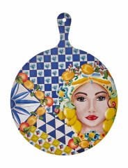 Chiara Alessi Portofino Mavi Melamin Sunum Tahtası 41 Cm