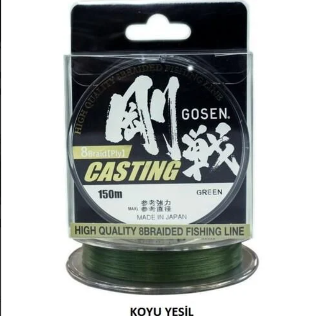 Gosen W8 Casting Yeşil 150mt İp Misina 0.13mm (0,06 PE)