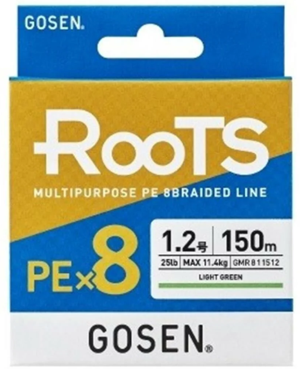 Gosen Roots PE X8 İp Misina 150mt Açık Yeşil 0.8 PE (0.15mm)