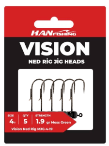 Hanfish Vision Ned Rig Green Jighead