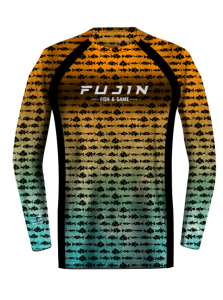 Fujin Performance T-Shirt Aqua Orange Fish