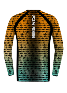 Fujin Performance T-Shirt Aqua Orange Fish