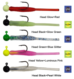 Kendo Hook Worm Jighead+Lrf Silikonu 1gr+4.5cm 5 Adet