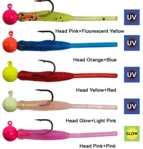 Kendo Hook Worm Jighead+Lrf Silikonu 1.5gr+4.5cm 5 Adet