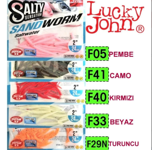 Lucky John Sandworm 5cm 24pc LRF Silikonu