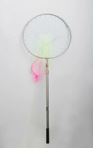 Powerex Paslanmaz Çelik Krom Geniş Göz Misina 50cm.Çap,190cm Sap,Lüks Kepçe