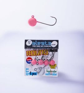 ALESTA ROUND JIG HEAD PEMBE GLOW 4P