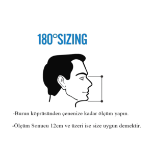SHUFA Lxl Beden Siyah Dalış Maskesi Tam Yüz Full Face