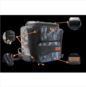 Fujin Black Camo Back Pack - Balıkçı Sırt Çantası