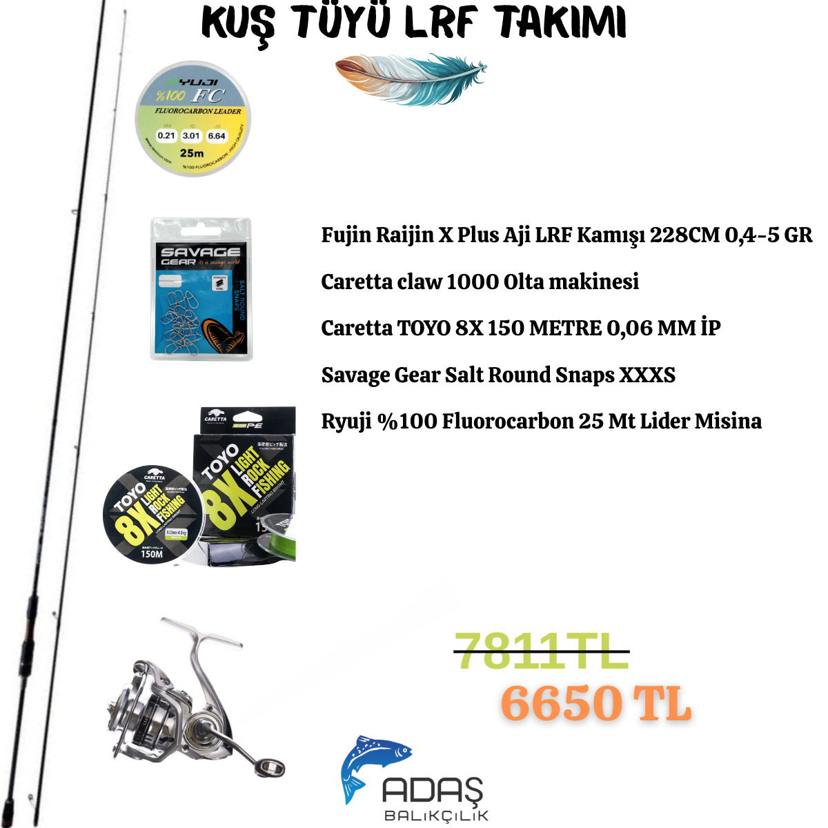 Kuş Tüyü Lrf Olta Seti