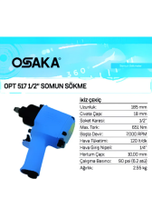 Osaka Havalı Somun Sökme Sıkma Opt 517 1/2''