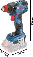 Bosch Professional GDX 18V-200 C 5.0 Ah (SOLO AKÜ DAHİL DEĞİLDİR) Akülü Darbeli Somun Sıkma