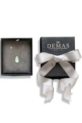 Pirlanta 14 Ayar Altin Dorikalı Quartz Crystal Renkli Damla Taşlı Kolye
