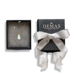 Pirlanta 14 Ayar Altin Dorikalı Quartz Crystal Renkli Damla Taşlı Kolye